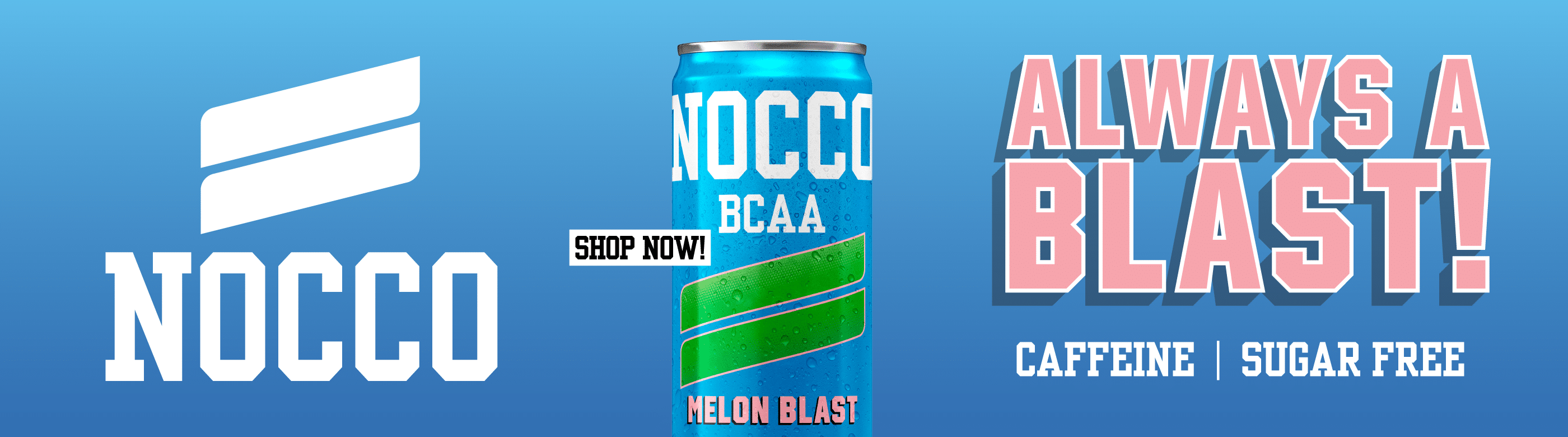 Nocco Melon Blast launch blogpost banner desktop